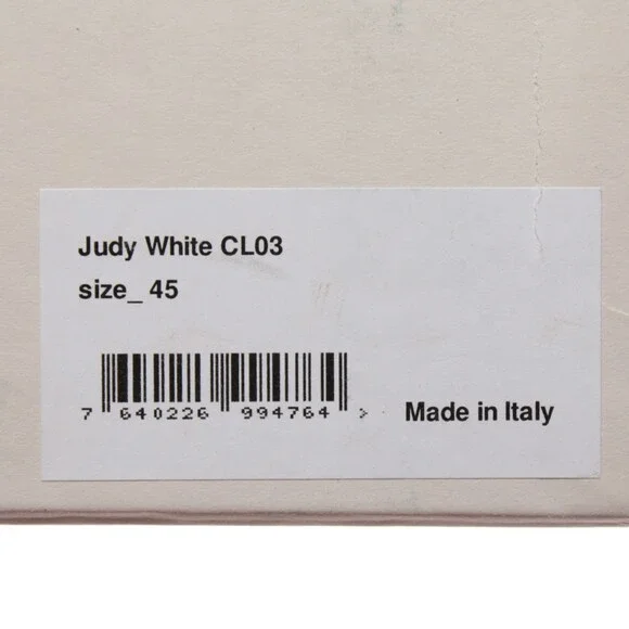 Rubirosa NWB Judy Casual Lace Up Sneakers Size 45 (US 12) in Solid White Leather